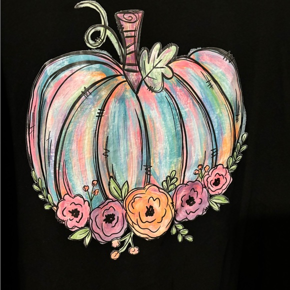 Fall Pumpkin long sleeve tshirt 3X - Picture 4 of 5